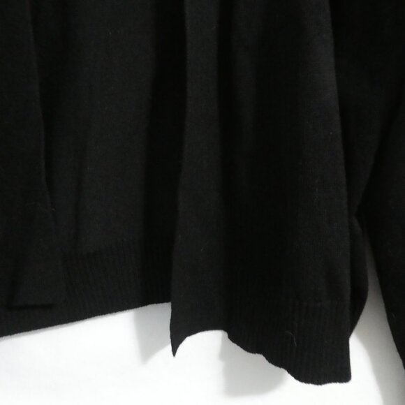 LINDA MATTHEWS NEW YORK | large | Black Open Front Lightweight Knit Cardigan - Picture 8 of 16